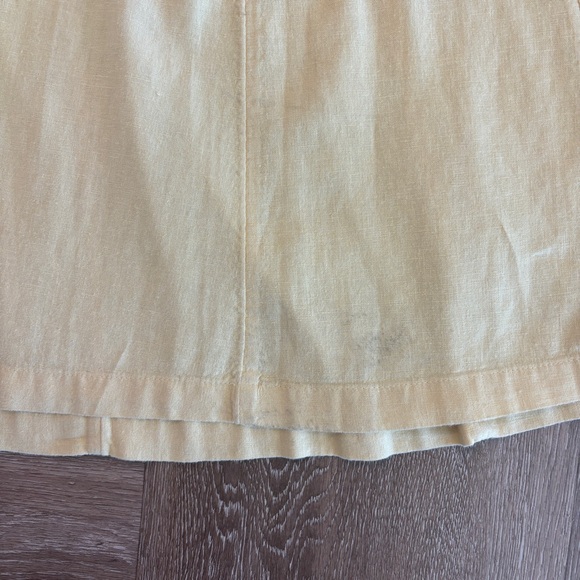 Old Navy Butter Yellow Fit & Flare Linen-Blend Midi Dress Color:Sweet Butter - Picture 7 of 8